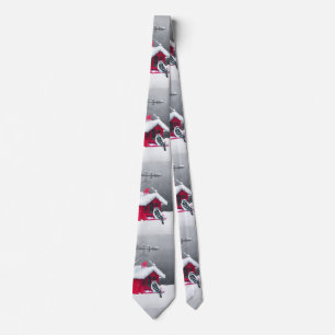 Downy Woodpecker Painting - Original Bird Art Neck Tie