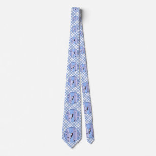 Downy Woodpecker Painting - Original Bird Art Neck Tie