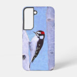 Downy Woodpecker Painting - Original Bird Art Samsung Galaxy S22 Case