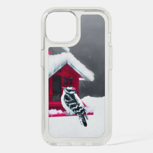 Downy Woodpecker Painting - Original Bird Art iPhone 15 Case