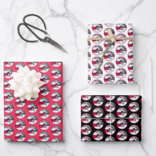Downy Woodpecker Painting - Original Bird Art Wrapping Paper Sheets