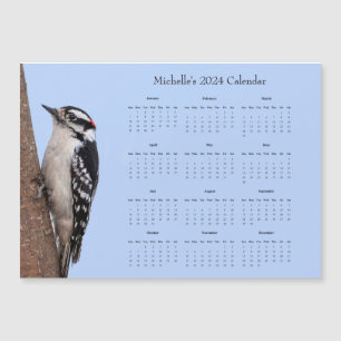 Downy Woodpecker personalize 2024 calendar