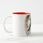 Downy Woodpecker Tea Mug- Personalize Two-tone Coffee Mug at Zazzle