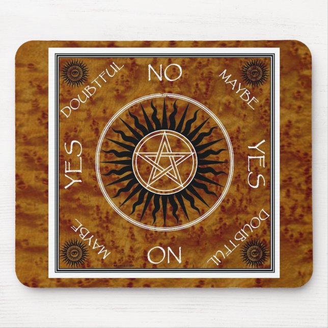 Dowsing Pentangle Pentagram Divination Board Mouse Pad (Front)