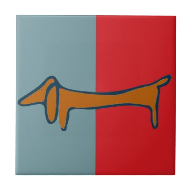 Doxie Abstract Tile (Front)