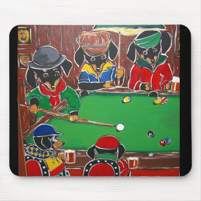 Doxie Billiards Mouse Pad (Front)