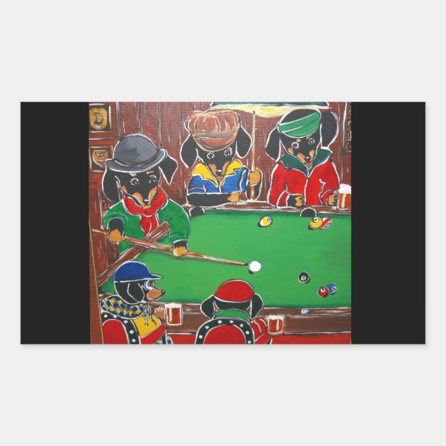DOXIE BILLIARDS RECTANGULAR STICKER (Front)