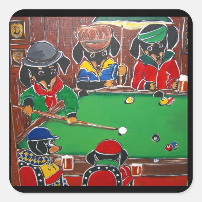 DOXIE BILLIARDS SQUARE STICKER (Front)