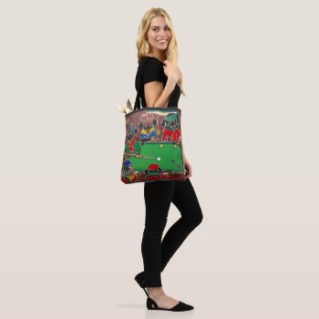 Doxie Billiards  Tote Bag by Dachshunds_by_Joanne at Zazzle