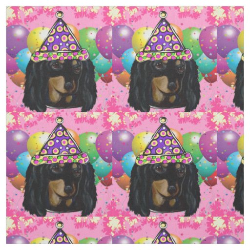 Doxie Birthday Fabric
