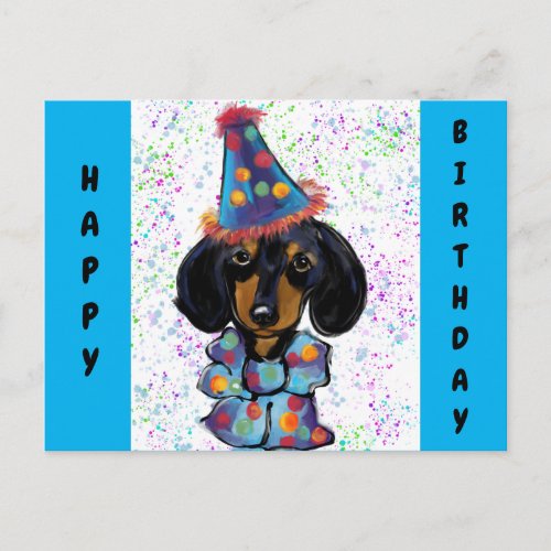 Doxie Birthday Postcard