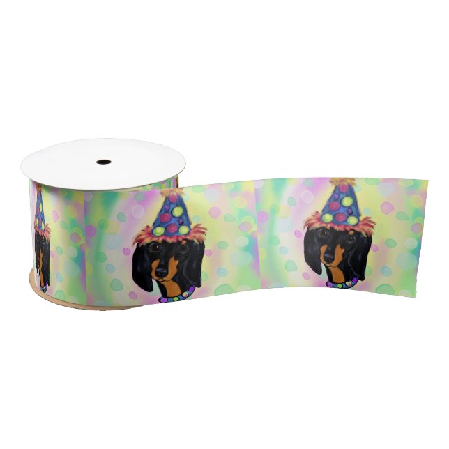 Doxie Birthday Satin Ribbon (Spool)