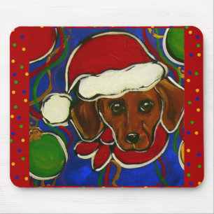 Doxie Christmas Mouse Pad