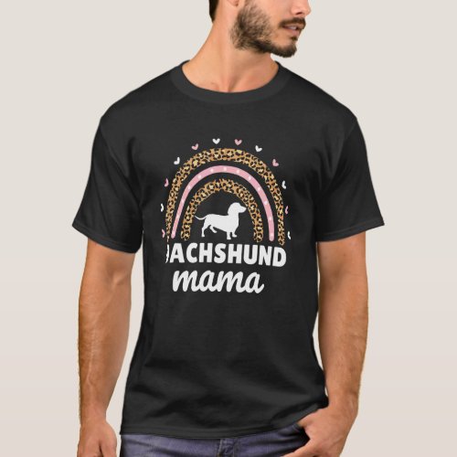 Doxie Dachshund Mama Rainbow Dachshund  Weiner Dog T_Shirt