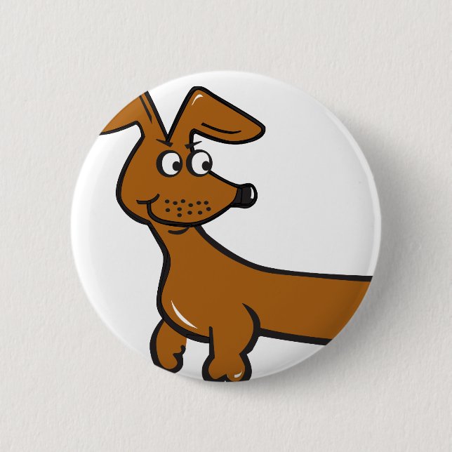 Doxie Dachshund Pinback Button (Front)