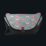 Doxie Dash - Pink Messenger Bag<br><div class="desc">Hi and Thanks so much for visiting my store! My name is Kori and I am an illustrator, graphic designer, artist, and blogger. I love to create all kinds of graphics; digitally, hand drawn, or painted !</div>
