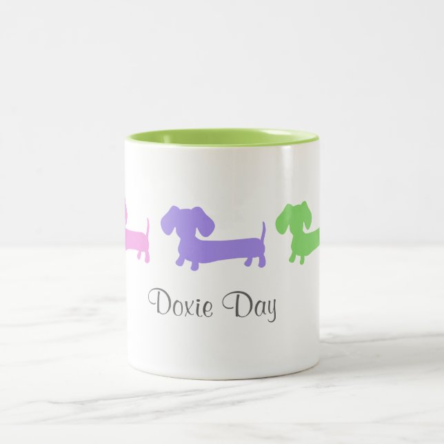 Doxie Day Two-Tone Coffee Mug (Center)