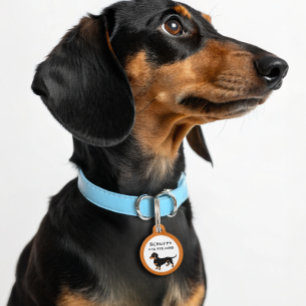 Doxie Dog Love - Cute Little Dachshund Pet ID Tag