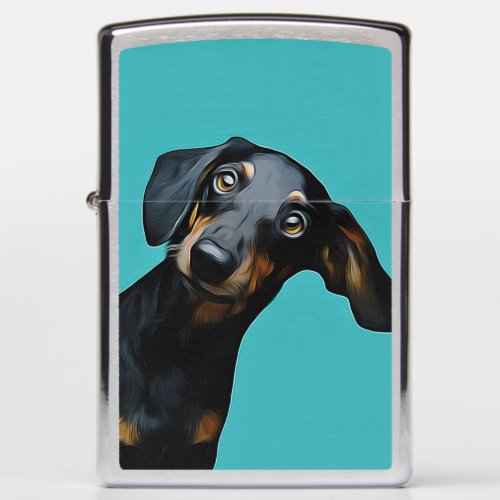 Doxie Dog Protected By Dachshund Birthday Poster Zippo Lighter