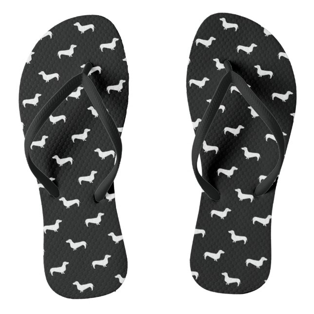 Doxie flip flops - dachshund shoes (Footbed)