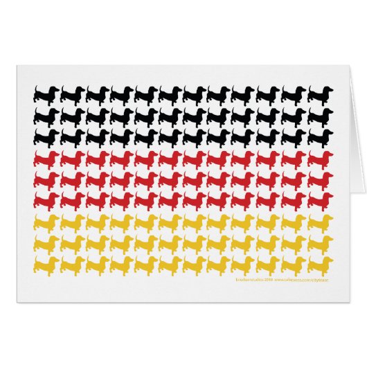 DOXIE-GERMAN-FLAG CARDS (Front Horizontal)