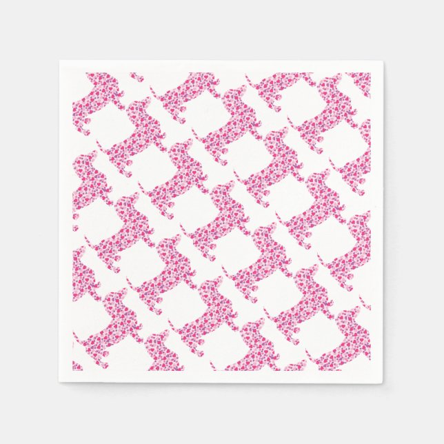 DOXIE-Hearts Paper Napkins (Front)