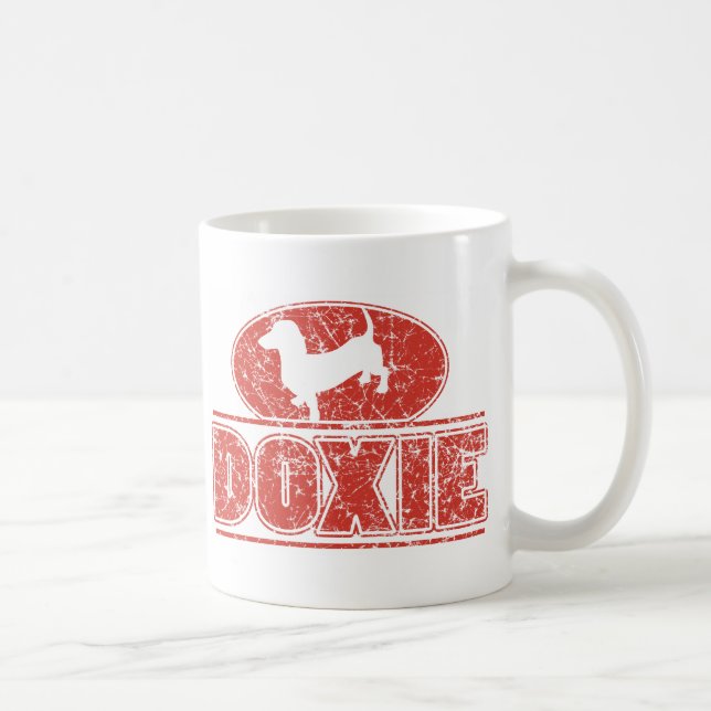 DOXIE-in-Circle-Distressed Coffee Mug (Right)