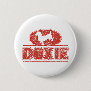 DOXIE-in-Circle-Distressed Pinback Button