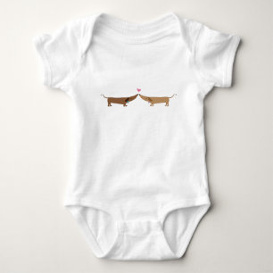 doxie love baby bodysuit