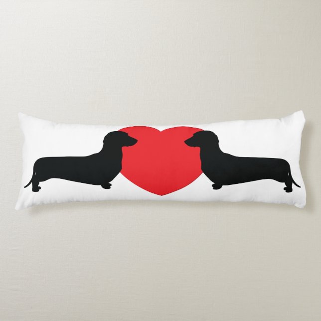 Doxie Love Body Pillow (Front)