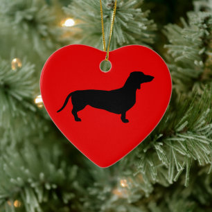 Doxie Love Ceramic Ornament