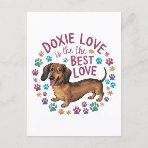 Doxie Love Is The Best Love Postcard