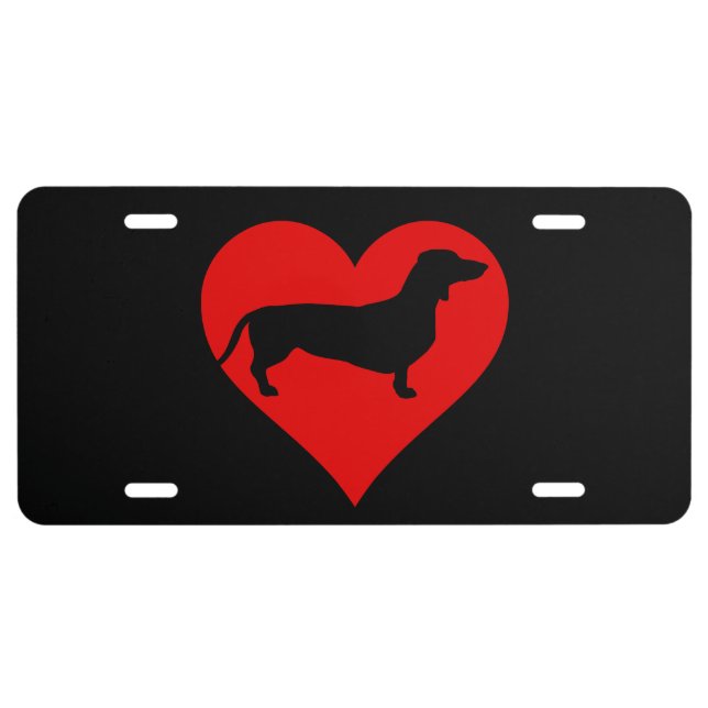 Doxie Love License Plate (Front)