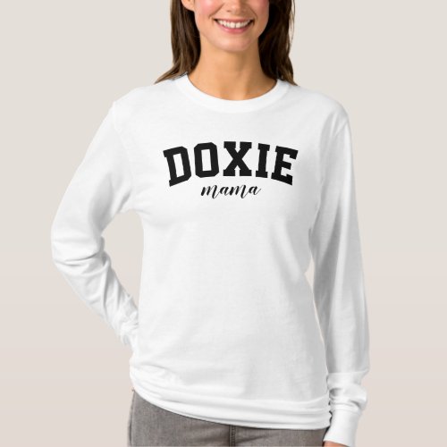 Doxie Mama Cute Dachshund University Dog College T_Shirt