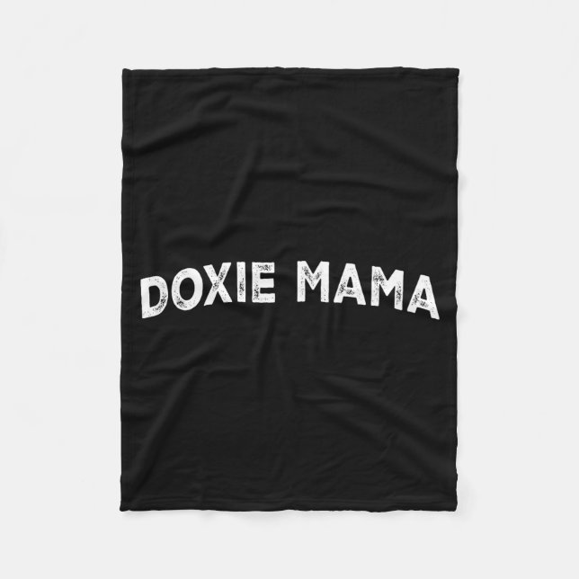 Doxie Mama  Fleece Blanket (Front)