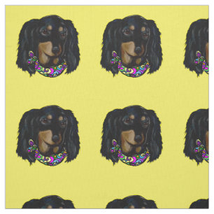 Doxie Mardi Gras Fabric