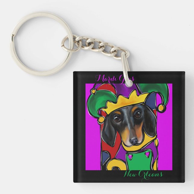 DOXIE  MARDI GRAS           KEYCHAIN (Front)