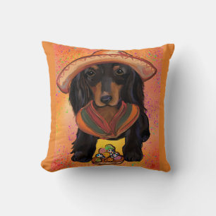 Doxie Mexico Throw Pillow