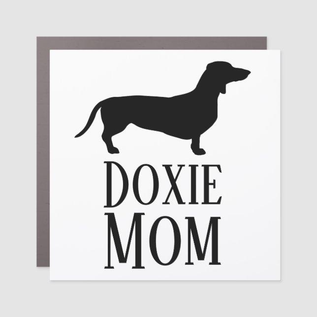Doxie Mom Car Magnet (Front)