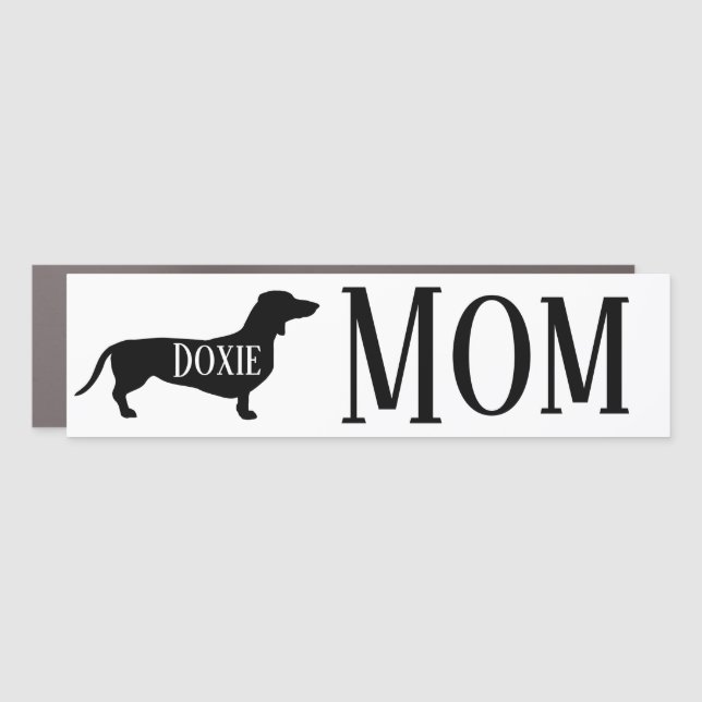 Doxie Mom Car Magnet (Front)