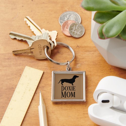 Doxie Mom Keychain