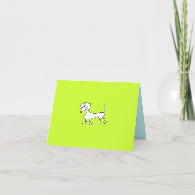 DOXIE NOTECARD IN LIME (Front)