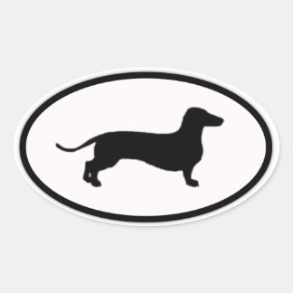 doxie oval sticker