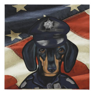 DOXIE PATROL   FAUX CANVAS PRINT