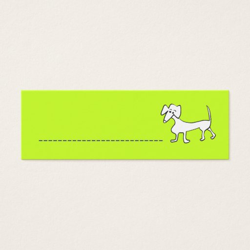 Customizable DOXIE PLACECARD BUSINESS CARD