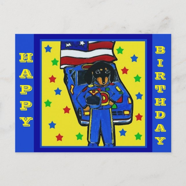 DOXIE RACER POSTCARD (Front)