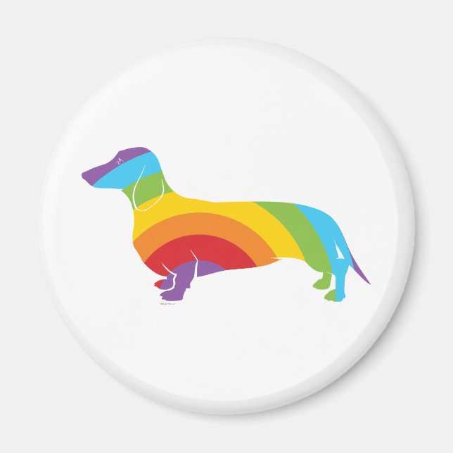 Doxie Rainbow Connection Magnet (Front)