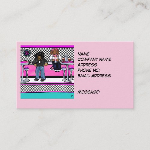 Doxie Rock and Roll Business Card