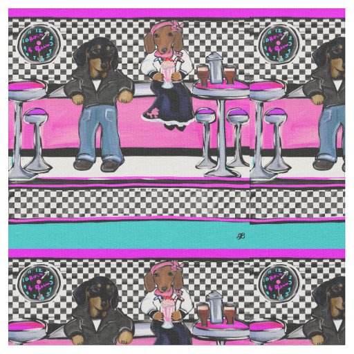 Doxie Rock and Roll Fabric