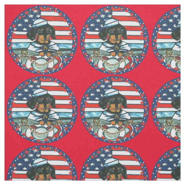 Doxie Sailor Fabric (Swatch)